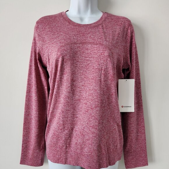 NWT LULULEMON Pomegranate Pink Swiftly Relaxed Long Sleeve Crew Top 4 - Picture 1 of 8